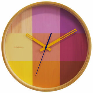 Wanduhr "Riso Magenta & Yellow"