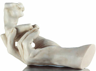 Skulptur "Guds hand" (1917), version i konstgjord marmor von Auguste Rodin