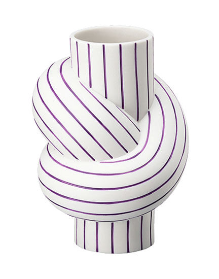 Porcelænsvase "Node - Stripes Plum" - Design Martin Hirth von Rosenthal