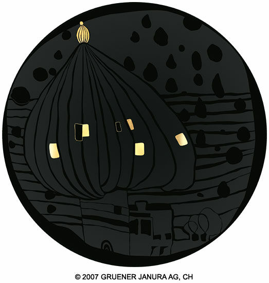 (877) Underskylt "Onionraindome" von Friedensreich Hundertwasser