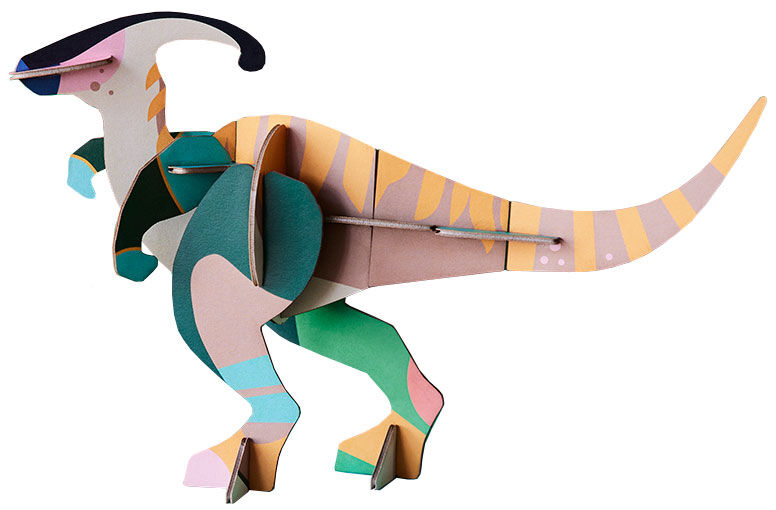 Objet 3D "Parasaul Dino" en carton recyclé, DIY von studio ROOF