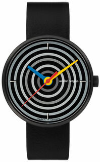 Armbåndsur "Space Loops black" i Bauhaus-stil