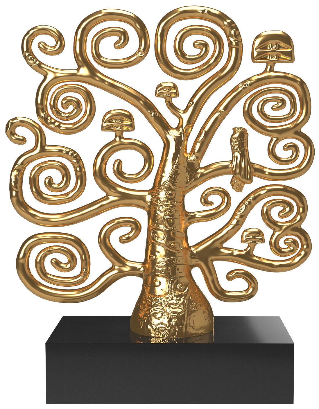 Skulptur "Livets träd", gyllene versionen von Gustav Klimt
