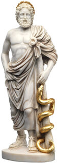 Skulptur "Gudarnas läkare Asklepios", reduktion