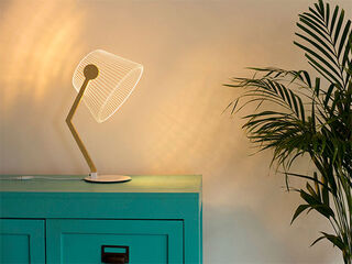 LED table lamp "ZIGGi White/Brown" by Studio Cheha