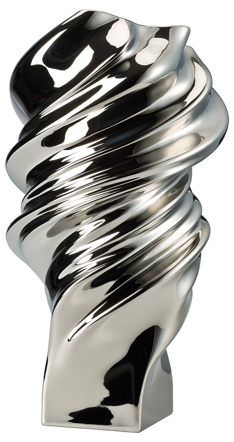 Porslinsvas "Squall Platinum Titanised" (medium, höjd 32 cm) - Design Cédric Ragot von Rosenthal
