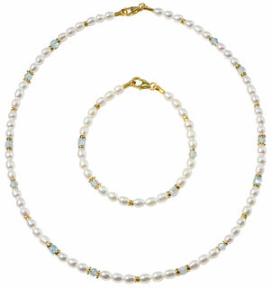 Pearl jewellery set "La Risaia"