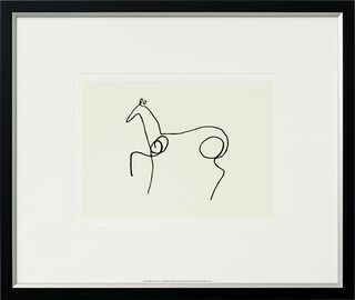 Bild "Hästen - Le Cheval", inramad von Pablo Picasso