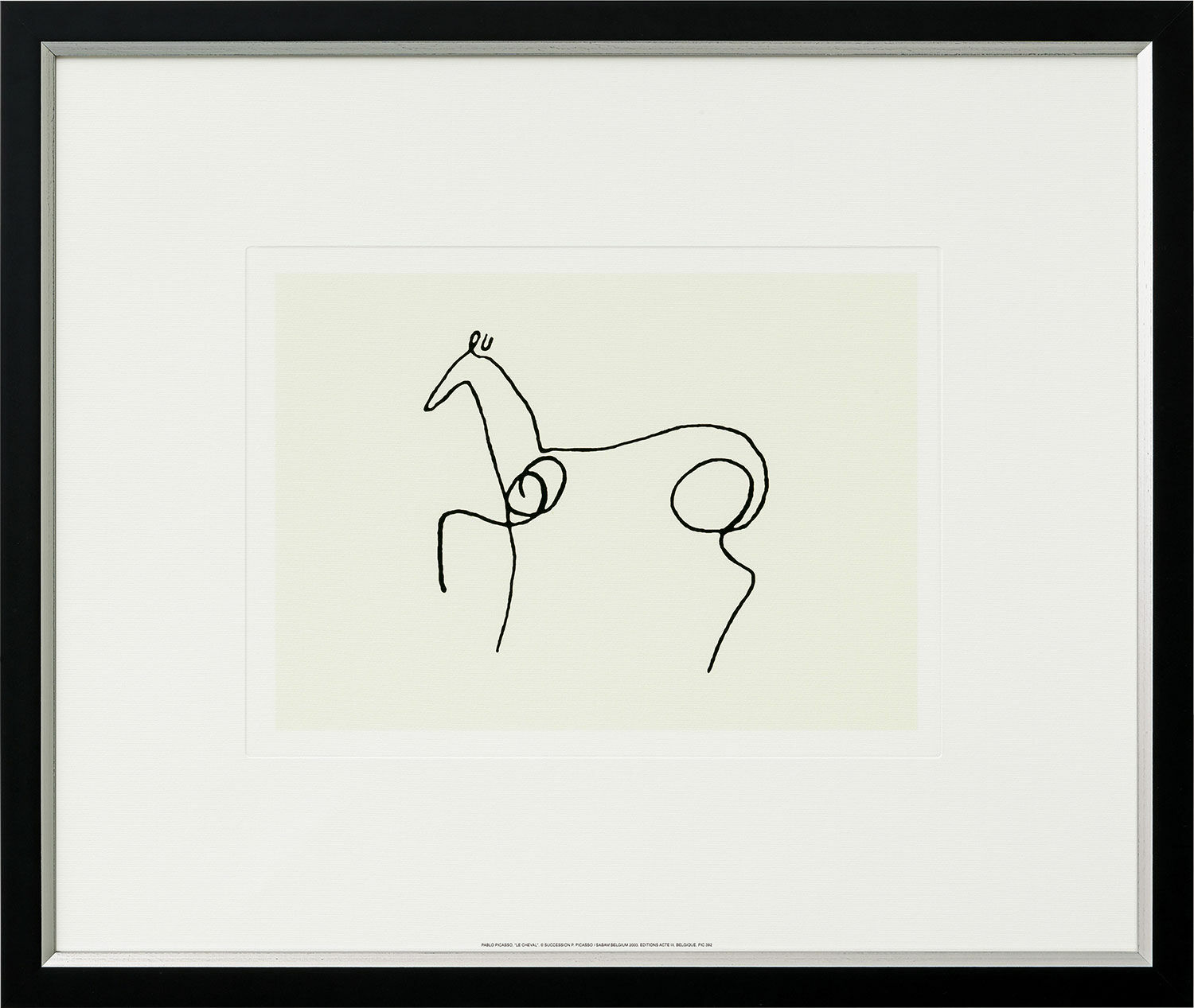 Bild "Hästen - Le Cheval", inramad von Pablo Picasso