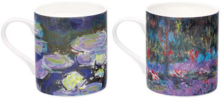 Set de 2 mugs avec motifs de l'artiste, porcelaine