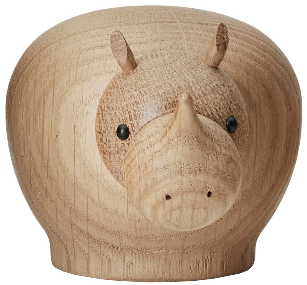 Wooden figure "Rina Rhinoceros Small" - Design Steffen Juul by Woud