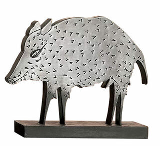 Skulptur "Wildschwein", Metallguss