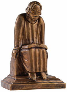 Skulptur "Läsande klosterelev" (1930), reduktion i brons