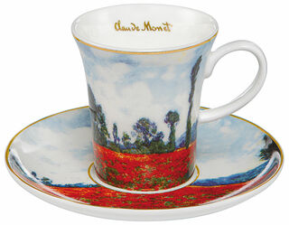 Espresso cup with artist's motif "Poppy Field", porcelain