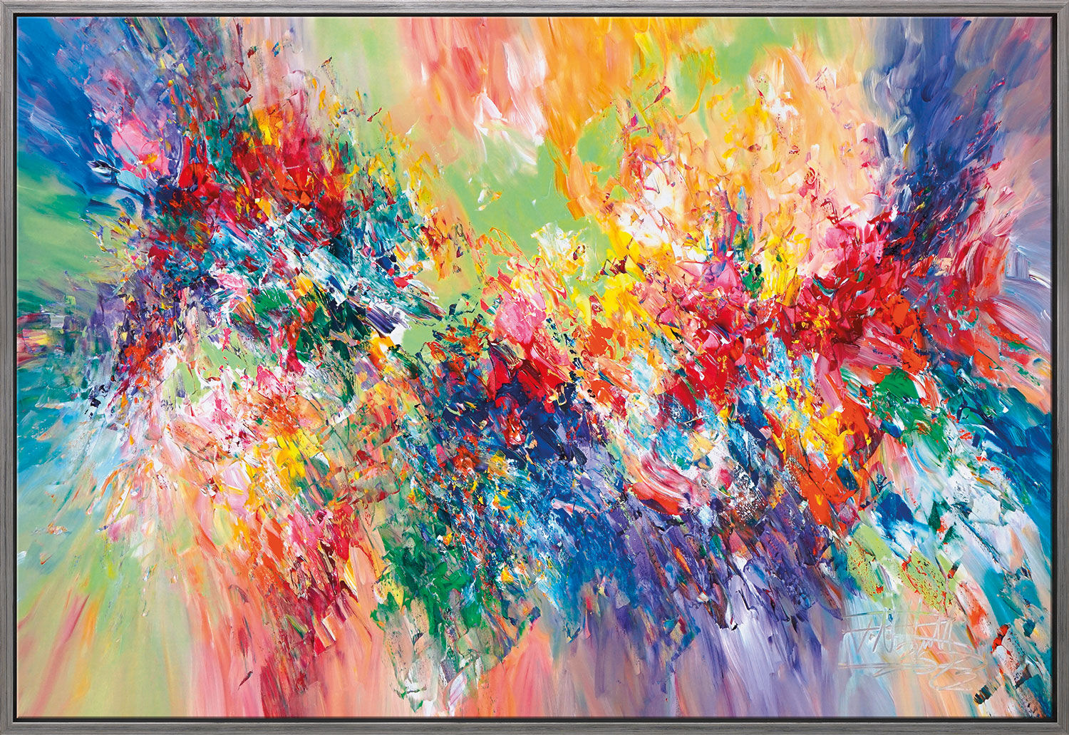 Image "Symphony Of Spring XL 1" (2023) (Original / Pièce unique), encadrée von Peter Nottrott